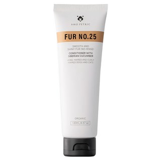 AMO PETRIC 愛摸 西伯利亞小黃瓜皮膚＆毛髮調理液 FUR NO.25, 130ml, 免沖洗, 長毛/捲毛犬貓適用, 1罐