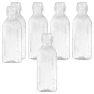 擠壓式調味瓶子 Set 6個 食品級PP材質, 1000mL, 瓶子+瓶蓋, 1L