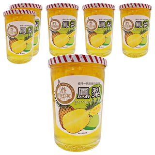 自由神 鳳梨果醬 不含人工色素 台灣原產, 450g, 6罐