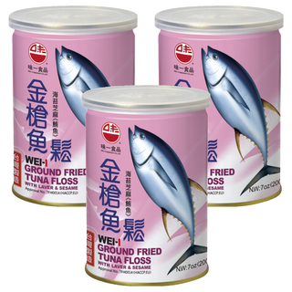 味一食品 海苔芝麻金槍魚鬆, 台灣名產, 罐裝外包裝, 200g, 3罐