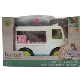 Battat Pop-Up Pals，18個月以上兒童玩具, 甜奶油冰淇淋車, 30.5 x 17 x 19.5cm, 1個