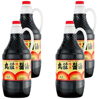 丸莊醬油 陳年醬油, 為豆麥釀造, 口味甘醇, 不含防腐劑, 1.6L, 4瓶