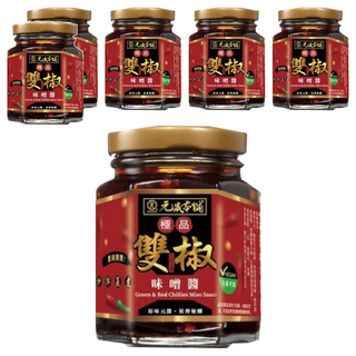 元歲本舖 雙椒味噌醬 純素食 原味元醬, 170g, 6罐