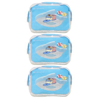 黃阿瑪的後宮生活 後宮運動會透明收納包, 水藍色, 3個