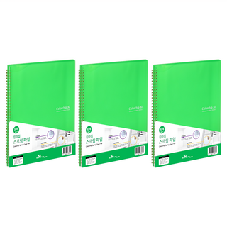ECO Chungwoon 線圈資料夾 A4 30頁 綠色, 3個