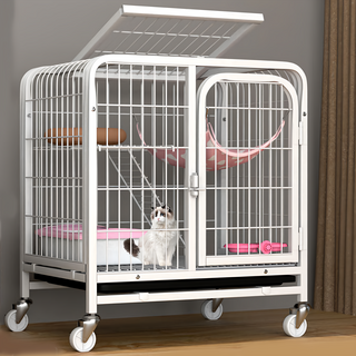 超大自由空間貓籠, 61 x 44 x 66cm, 白色, 1個