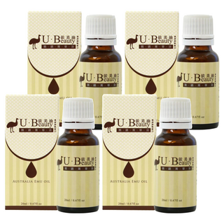 U Beauty 依美油 鴯鶓菁華油 20ml 含鴯鶓油 尤加利樹精油 薄荷醇 薰衣草精油, 4件