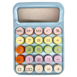 愛北鼻 多巴胺大按鍵計算機 操作簡單方便, 天空藍, 1入