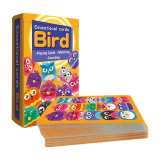 ROYAL 樂友 Bird 教育撲克牌 包含54張卡片 適合2歲以上兒童, 小鳥, 1盒