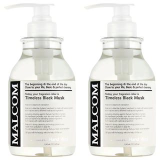 MALCOM 瑪律科姆 極淨植萃香氛洗手露 經典黑麝香, 含保濕精油, 520ml, 2瓶