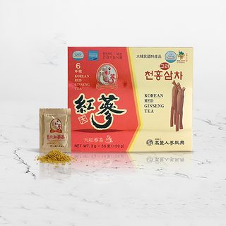 振興高麗人蔘 高麗天紅蔘茶禮盒, 50包, 1盒, 3g