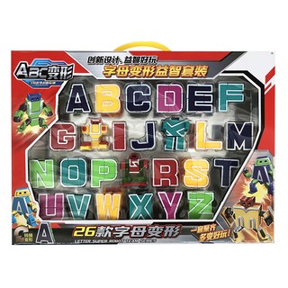 孩子國 ABC字母變形機器人益智玩具 26個, 混色, 1盒