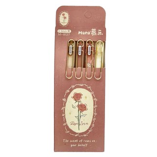 Mura 慕樂 按鍵中性筆 4支, 玫瑰與詩, 1盒