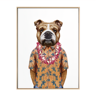 Boss 拳師狗 金色 裝飾畫