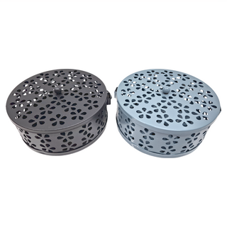 手提鐵藝蚊香盒 Set 2 鐵藝材質 黑色/古銅色, 16 x 14 x 7cm, 顏色隨機