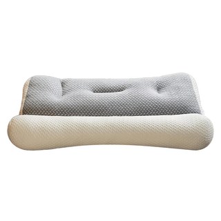 HONDONI 日式反牽引護頸止鼾枕 Z8BW, 白色 + 灰色, 1個