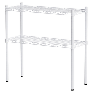 dayneeds 日需百備 輕型 烤漆架 鐵力士架 收納層架 鞋架 展示架 鐵架, 白色, 2層