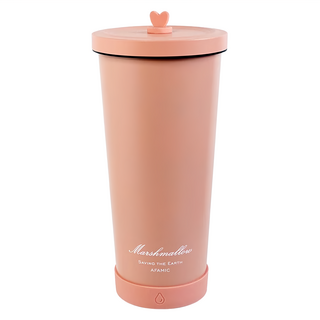 AFAMIC 艾法 棉花糖系列 大容量環保隨行杯大全套組 - 長效保冰保溫10小時, 蜜桃粉, 710ml, 1組