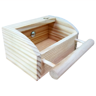 Canary 貝爾原木點心飼料架 B-A391 天然原木無毒 適用多種小型鳥類, 原木色, 1個