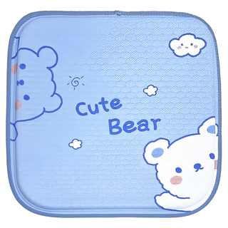 Cotton Field 棉花田傢飾 可愛熊蜂巢凝膠坐墊, 藍色