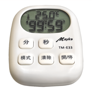 Mayka 明家 附溫度計大音量 TM-E33 廚房料理精準計時器, 1個