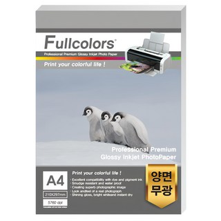 Fullcolors 全彩 雙面列印霧面相片紙, A4, 50張