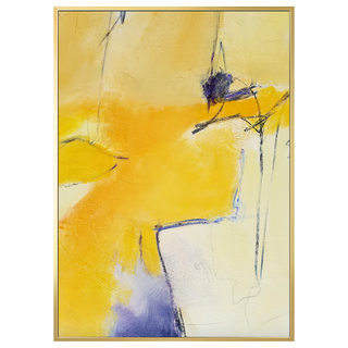 菠蘿選畫所 秋思 APAD3486G 掛畫 40 x 30cm 畫框 抽象藝術壁掛, 金色