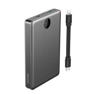 AIDOGA 艾迪伽 PowerSmart PD雙向快充智能斷電行動電源 可上飛機 38.5Wh 10000mAh, 鈦灰色, PB-4061