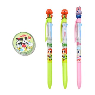 heemangnote 動物方城市造型三色筆組, 0.5毫米, Judy款1入+Nick款2入, 紙膠帶款式隨機1入, 混色, 1組