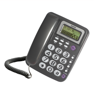 SANLUX 台灣三洋 有線電話機 HT-W2202L(W)/(R), 20組鈴聲, 音量加大, TEL-991