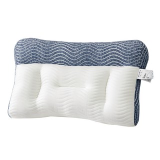 HONDONI 日式反牽引護頸枕，曲線護頸，柔軟舒適，做工細緻, 經典藍調款, 48 x 74cm, 1個