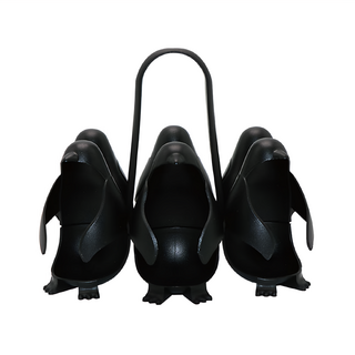 ROYALLIN 蘿林嚴選 企鵝煮蛋器 可愛小企鵝 拖蛋組合 冰箱收納 食品級材質, 企鵝造型 黑色, 1個