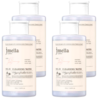 jmella Blooming Peony 卸妝水 已完成肌膚測試 12種玻尿酸 弱酸性溫和配方, 500ml, 4瓶