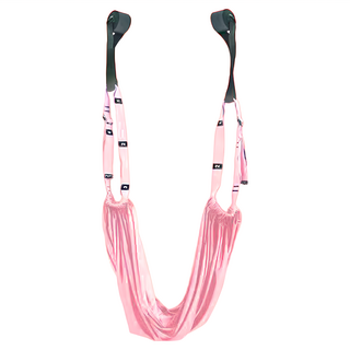 免安裝空中瑜珈伸展繩瑜珈帶, 粉色, 1個