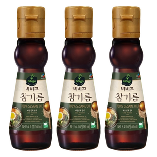 CJ bibigo 芝麻油 160ml 100% 冷壓榨取, 3罐