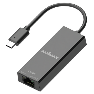 EDIMAX V2 USB Type-C轉2.5G超高速網路卡 EU-4307 輕巧便攜 隨插即用, 1個