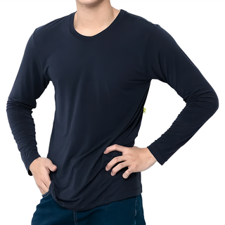 GIAT 吉亞特 男款 捍溫吸濕圓領發熱衣