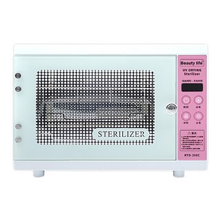 Beauty life 烘乾殺菌箱 紫外線消毒箱 殺菌烘乾 美甲美髮工具消毒箱 原廠燈管 粉色, RTD-208C
