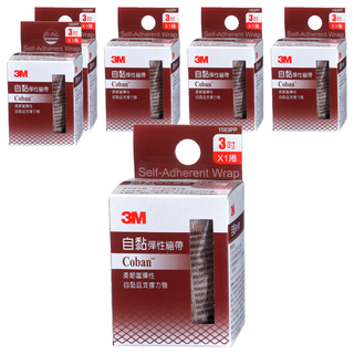 3M 自黏性繃帶 3吋 深膚色, 6盒, 1入