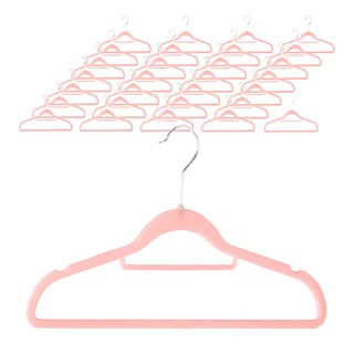Craftsman In Storage 收納職人 無痕防滑植絨衣架, 珊瑚粉, 50個