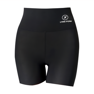 S-SportPlus+ 三分短褲，高腰提臀，彈力舒適，運動休閒皆宜, M, 黑色, 1件