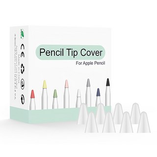 iamdue Apple Pencil 1/2代 磁吸矽膠筆尖套, 半透明色, 8個