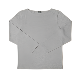 CARET 男款寬版船領長袖上衣, M, 石南灰