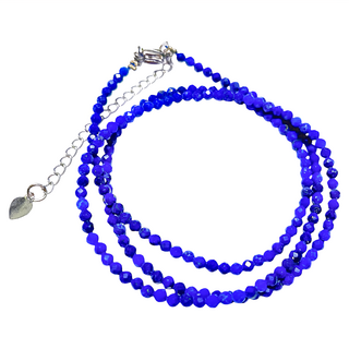 淨化身心靈青晶石項鍊, 3mm 藍色/18W-299