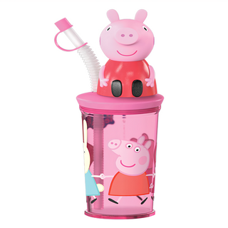 PEPPA PIG 吸管水杯 (佩佩豬), 顏色隨機, 1個, 300ml