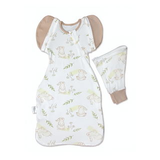 OhBabyLying 可換袖成長包巾，夏季輕薄款, 田野兔兔