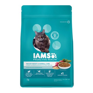 IAMS 愛慕思 健康優活 室內貓體重管理及化毛營養配方乾糧, 玉米, 1kg, 1袋