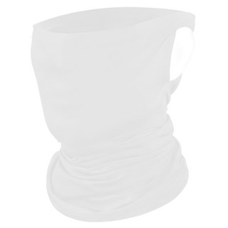AREX SPORT 抗曬涼感冰絲 2way 運動頭巾防曬面罩 可掛耳 純淨白 透氣, 均碼(41 x 25cm), 1件