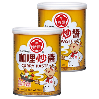 牛頭牌 咖哩炒醬 嚴選上等咖哩粉 香氣持久 口感濃郁 不添加防腐劑、人工色素, 360g, 2罐