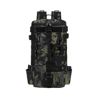 JAR 嚴選 戶外防水多功能雙肩背包, 軍綠迷彩